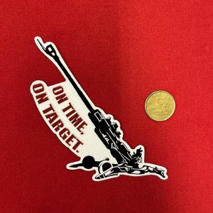 On time on target Sticker